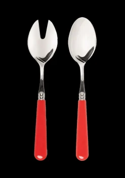 Late Afternoon Flatware|Classic Red Salad Server Set