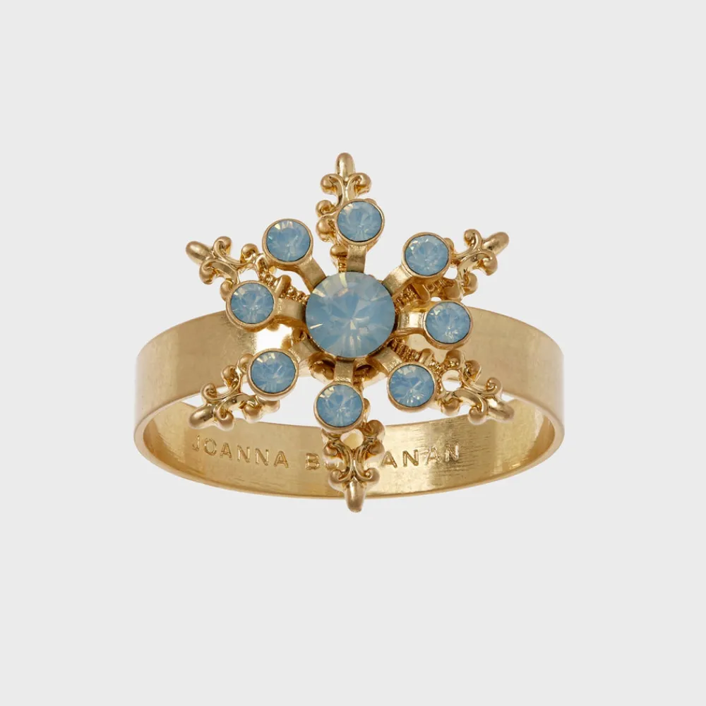 Joanna Buchanan Place Settings & Linens|Classic Snowflake Skinny Napkin Rings in Pastel, Set of Four