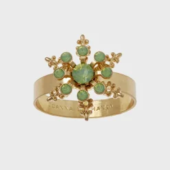 Joanna Buchanan Place Settings & Linens|Classic Snowflake Skinny Napkin Rings in Pastel, Set of Four