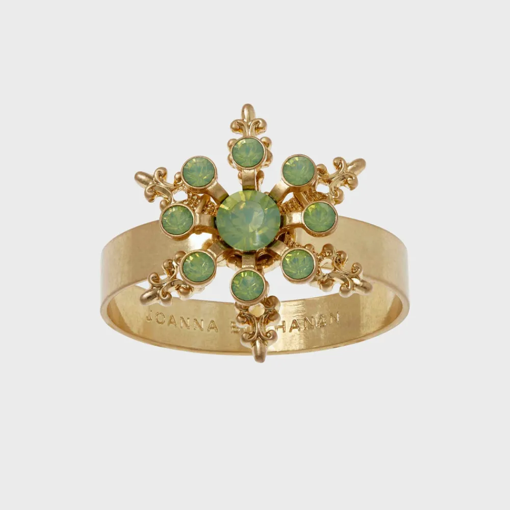 Joanna Buchanan Place Settings & Linens|Classic Snowflake Skinny Napkin Rings in Pastel, Set of Four