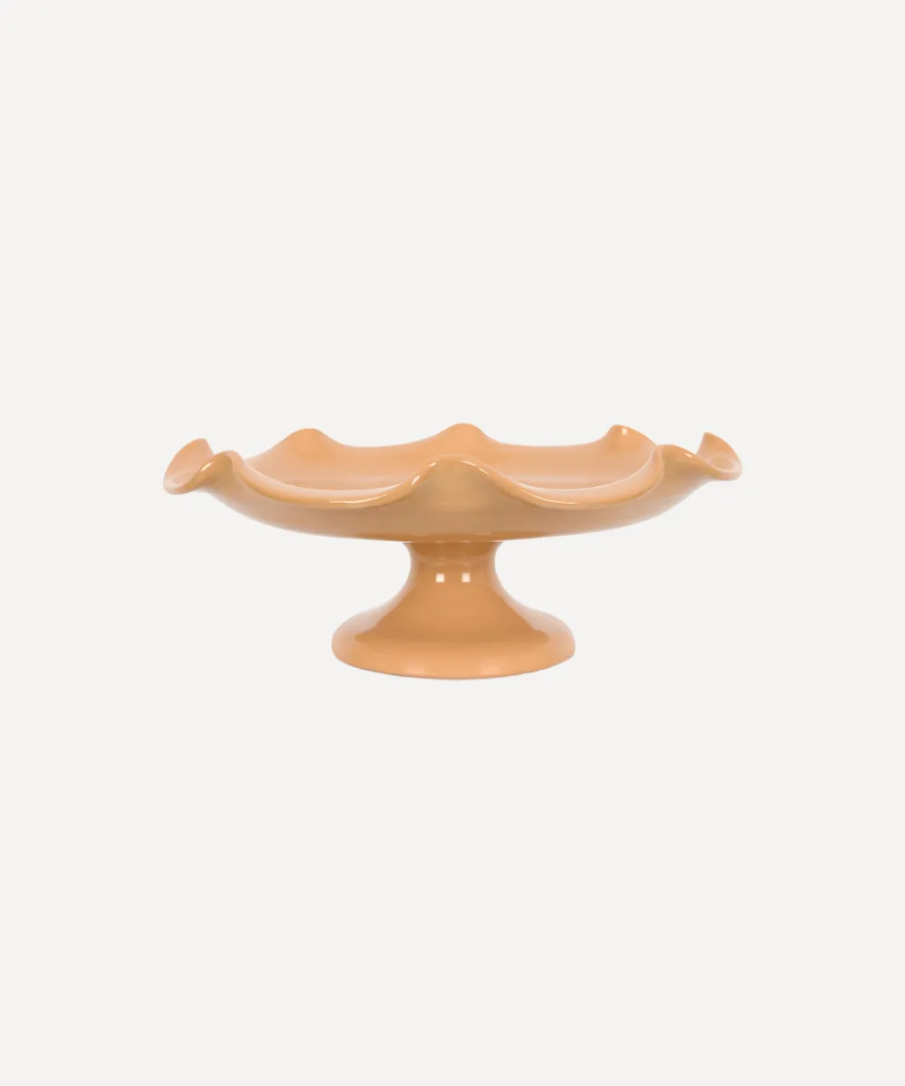 Rebecca Udall Dinnerware|Claudia Wavy Footed Bowl in Terracotta