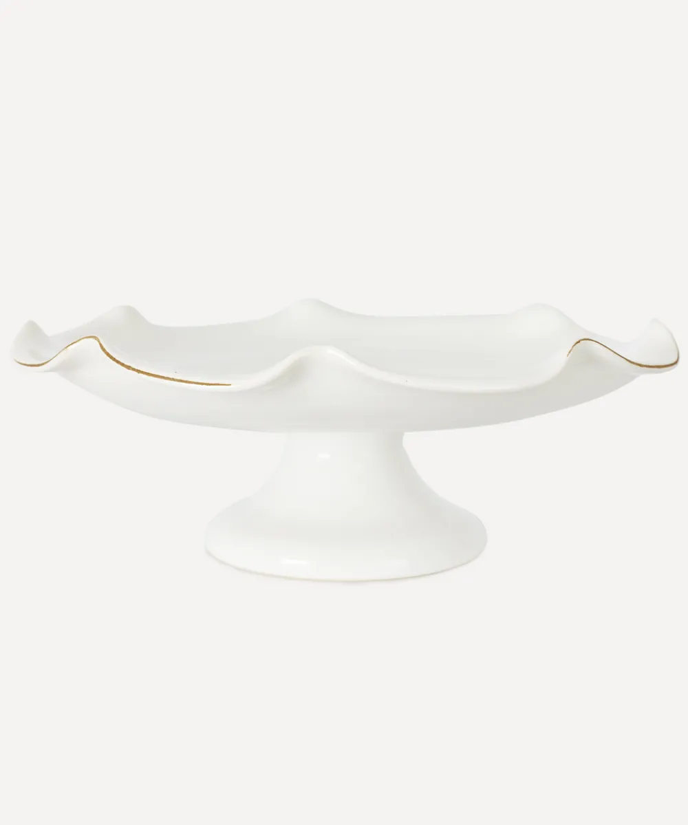 Rebecca Udall Dinnerware|Claudia Wavy Footed Bowl in White