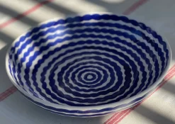Carolina Irving and Daughters Dinnerware|Cobalt Squiggle Serving Bowl