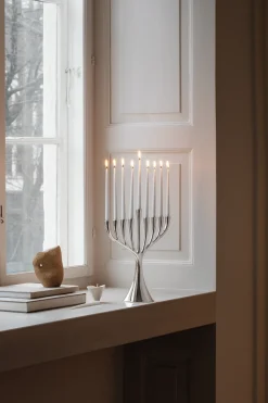 Georg Jensen Silver|Cobra Menorah Mirror Sterling Silver