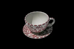 Piano Piano Dinnerware|Coffee Cup with Saucer in Vinto Tinto