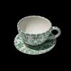 Piano Piano Dinnerware|Coffee Cup with Saucer in Verde
