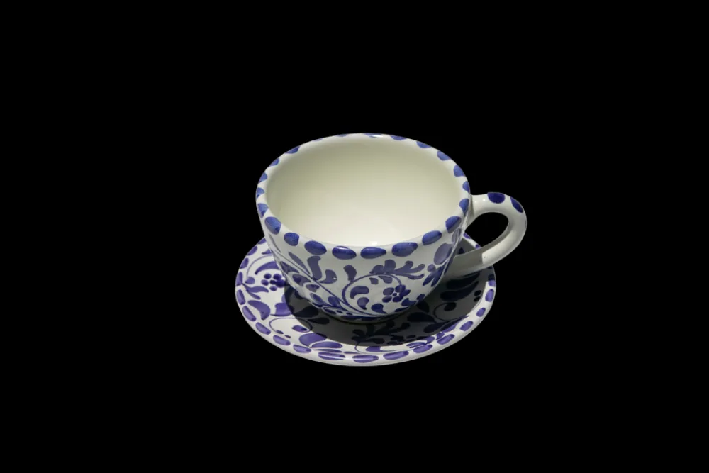 Piano Piano Dinnerware|Coffee Cup with Saucer in Azul Classico