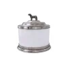 Match Pets|Silver|Convivio Cookie Jar with Dog Finial