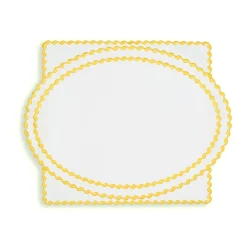 Loulou La Dune Place Settings & Linens|Cora Placemat And Napkin Set In Yellow