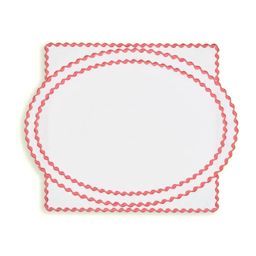 Loulou La Dune Place Settings & Linens|Cora Placemat And Napkin Set In Petal Pink