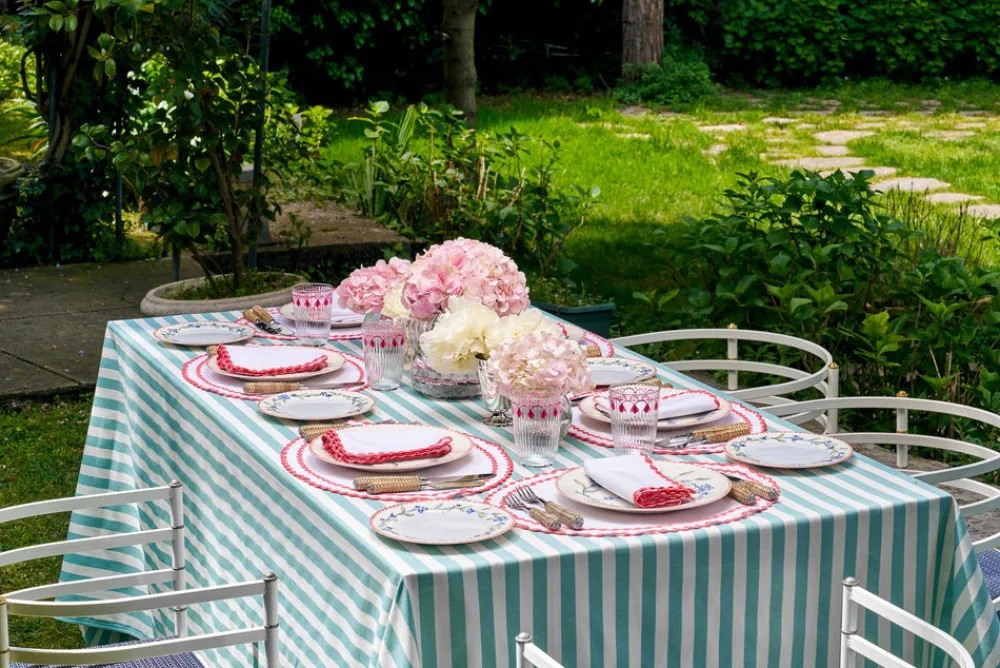 Loulou La Dune Place Settings & Linens|Cora Placemat And Napkin Set In Petal Pink