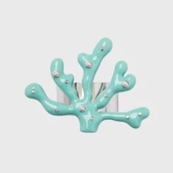 Joanna Buchanan Place Settings & Linens|Coral Napkin Rings in Turquoise, Set of Four