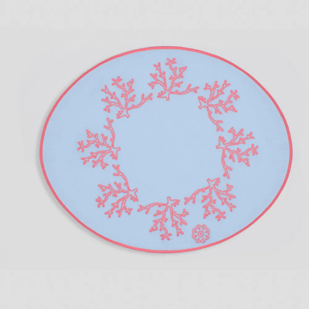Cibelle Place Settings & Linens|Coral Pink Corallo Breakfast Placemat