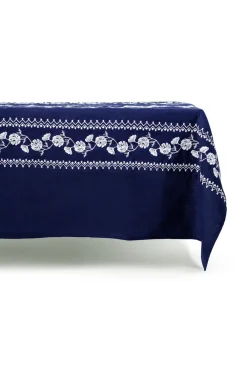 Esencial Hogar Place Settings & Linens|Cosmo Rectangular Tablecloth in Navy