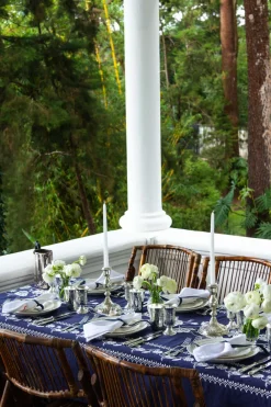 Esencial Hogar Place Settings & Linens|Cosmo Rectangular Tablecloth in Navy