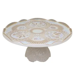 Costa Nova Dinnerware|Cristal Collection Footed Plate 12" in Nacar
