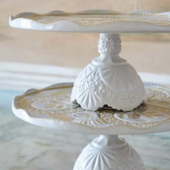 Costa Nova Dinnerware|Cristal Collection Footed Plate 12" in Nacar