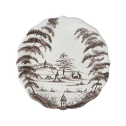 Juliska Dinnerware|Country Estate Party Plate Assorted, Set of 4 in Flint Grey