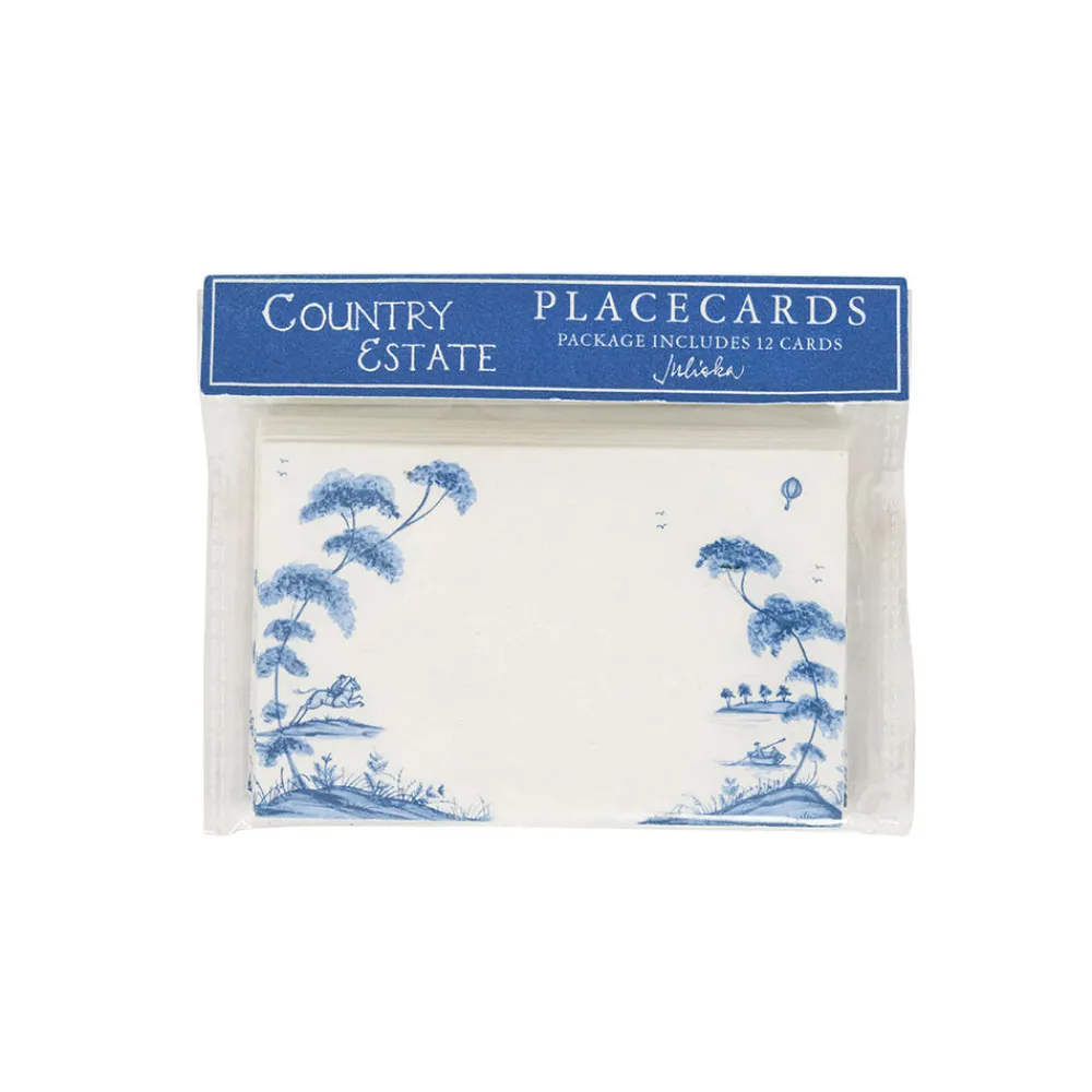 Juliska Place Settings & Linens|Country Estate Place Card, Set of 12 in Delft Blue