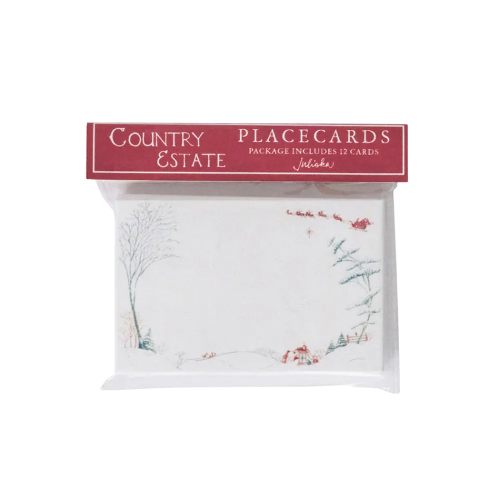 Juliska Place Settings & Linens|Country Estate Winter Frolic Place Card in Evergreen, Set of 12