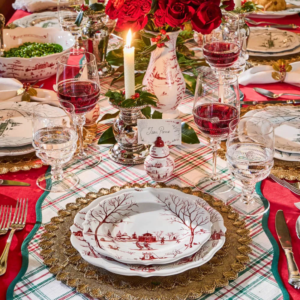 Juliska Place Settings & Linens|Country Estate Winter Frolic Place Card in Evergreen, Set of 12