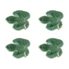 Bordallo Pinheiro Dinnerware|Countryside Leaves Fig Leaf with Caterpillar, Set of 4