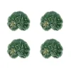 Bordallo Pinheiro Dinnerware|Countryside Leaves Gerarium Leaf with Frog, Set of 4