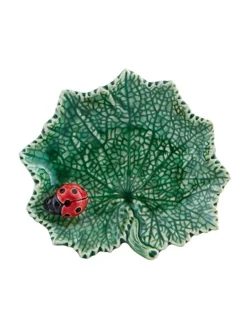 Bordallo Pinheiro Dinnerware|Countryside Ragwort Leaf with Ladybug