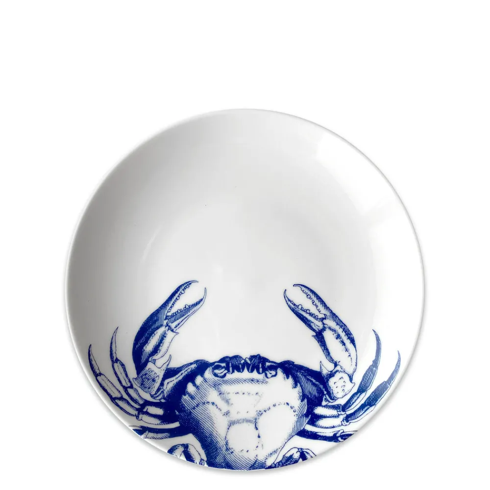 Caskata Dinnerware|Crab Coupe Salad Plate Blue