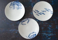 Caskata Dinnerware|Crab Coupe Soup Bowl Blue