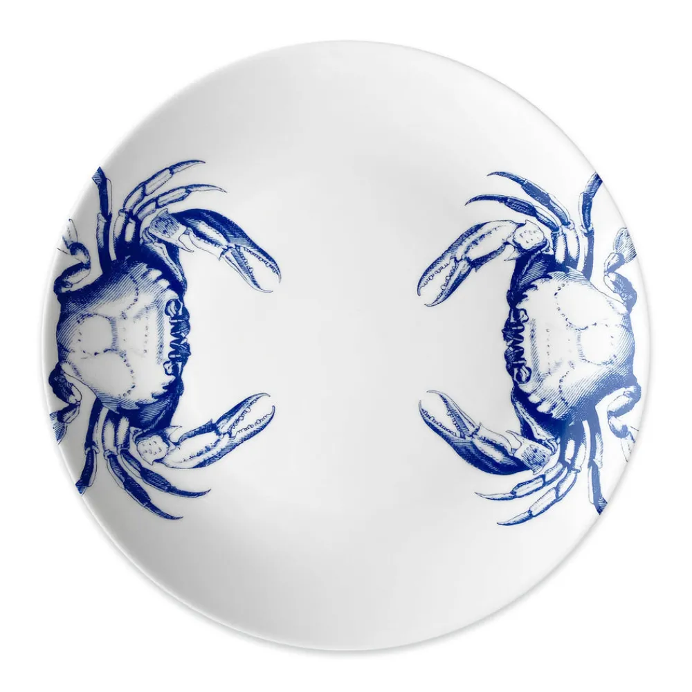 Caskata Dinnerware|Crabs Coupe Dinner Plate Blue
