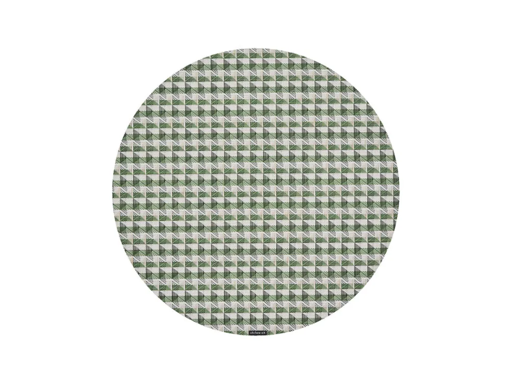 Chilewich Place Settings & Linens|Crane Round Placemat in Thyme