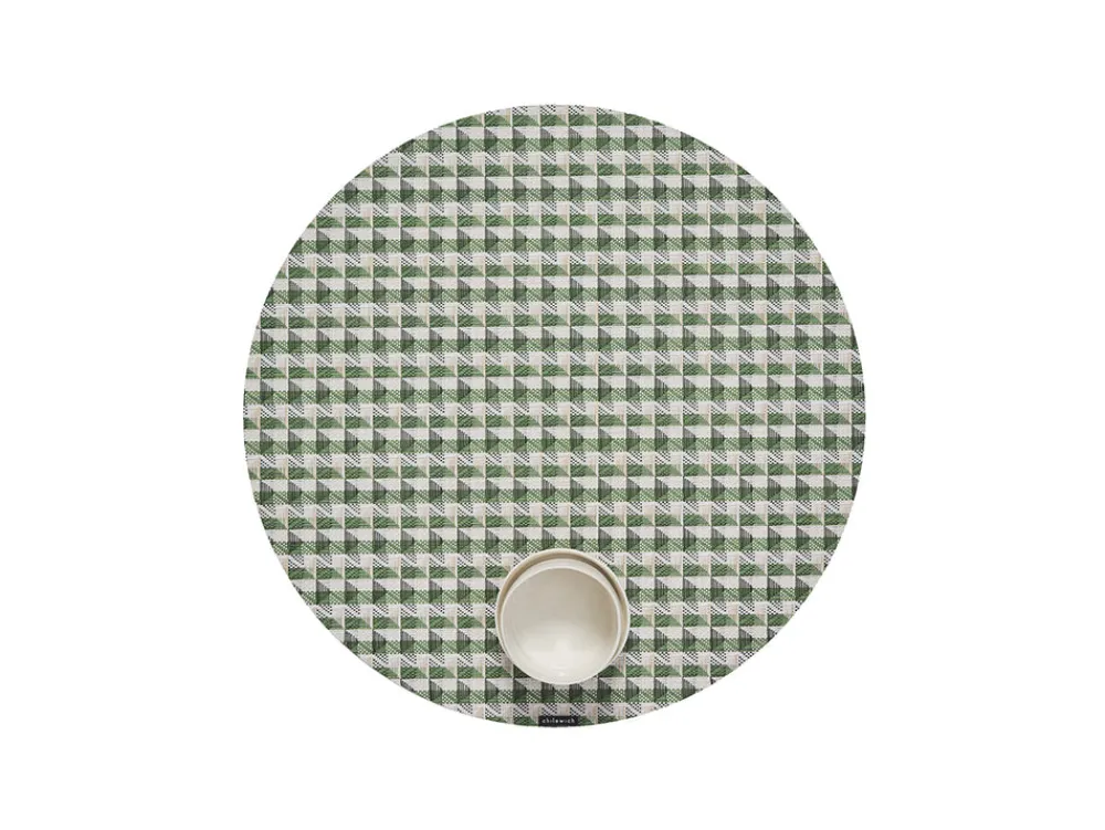 Chilewich Place Settings & Linens|Crane Round Placemat in Thyme