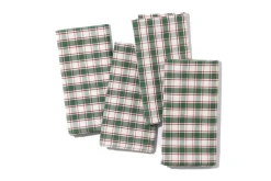 Maria Louise Cottage Place Settings & Linens|Crimson Grove Plaid Napkins in Green, Set of 4