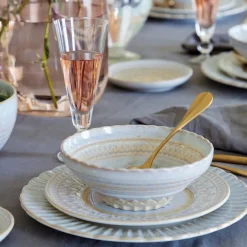 Costa Nova Dinnerware|Cristal Collection Salad Plates in Nacar, Set of 6