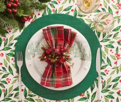 Kim Seybert Place Settings & Linens|Croco Placemat in Emerald, Set of 4