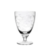 The Vintage List Glassware|Crystal Bistro Glasses with Fern Design, Set of Six
