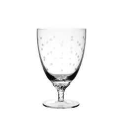 The Vintage List Glassware|Crystal Bistro Glasses with Stars Design, Set of Six