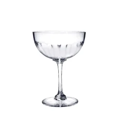 The Vintage List Glassware|Crystal Champagne Saucers with Lens Design