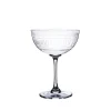 The Vintage List Glassware|Crystal Champagne Saucers with Greek Key Design