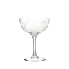 The Vintage List Glassware|Crystal Champagne Saucers with Fern Design