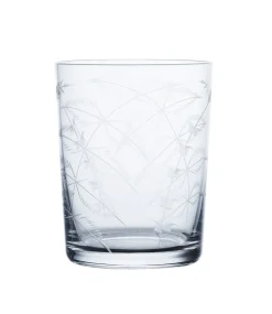 The Vintage List Glassware|Crystal Large Tumblers with Fern Design, Set of 4