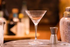 The Vintage List Glassware|Crystal Martini Glasses With Spears Design, Set of 2