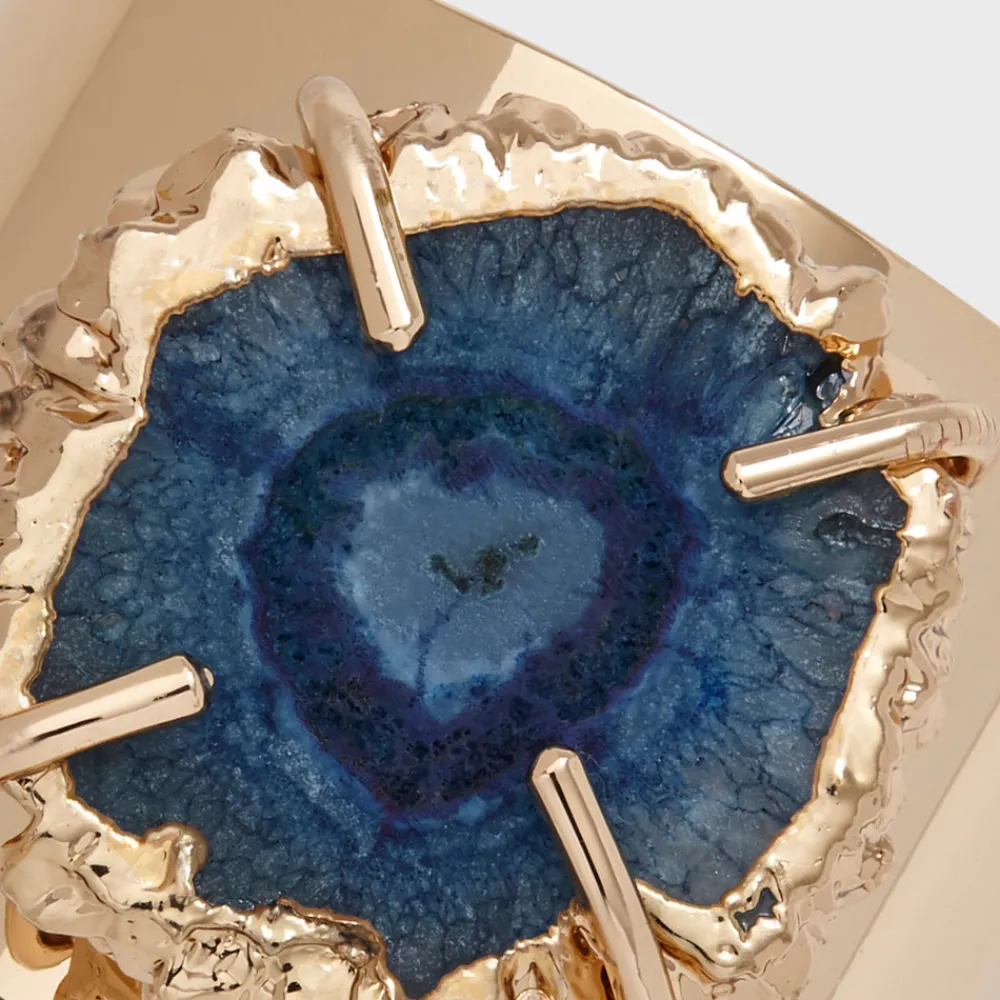 Joanna Buchanan Place Settings & Linens|Crystal Quartz Napkin Rings in Indigo, Set of Two