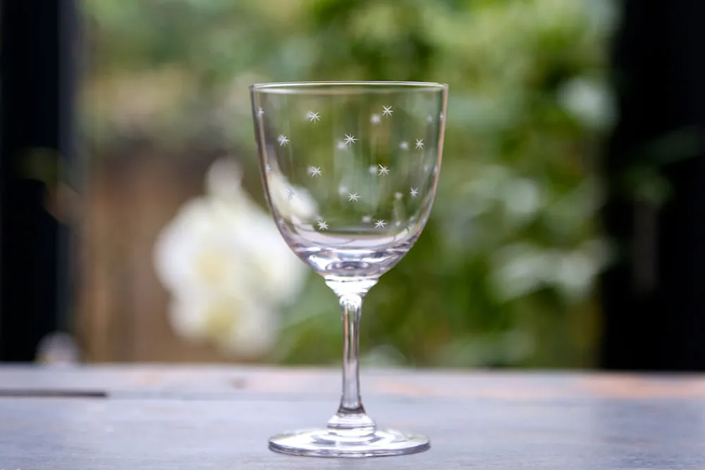 The Vintage List Glassware|Crystal Wine Glasses with Stars Design