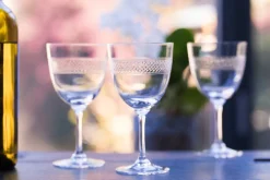 The Vintage List Glassware|Crystal Wine Glasses with Bands Design