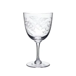 The Vintage List Glassware|Crystal Wine Glasses with Fern Design