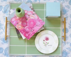 Maggie Bentley Designs Dinnerware|“Dahlias, Darling” Salad Plates, Set of 4