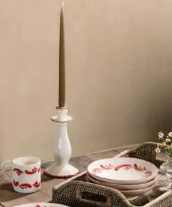 Rebecca Udall Décor|Candles|Daisy Candlestick in Raspberry