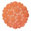 Caravan Place Settings & Linens|Daisy Jute 15" Round Placemat in Clementine, Set of 4